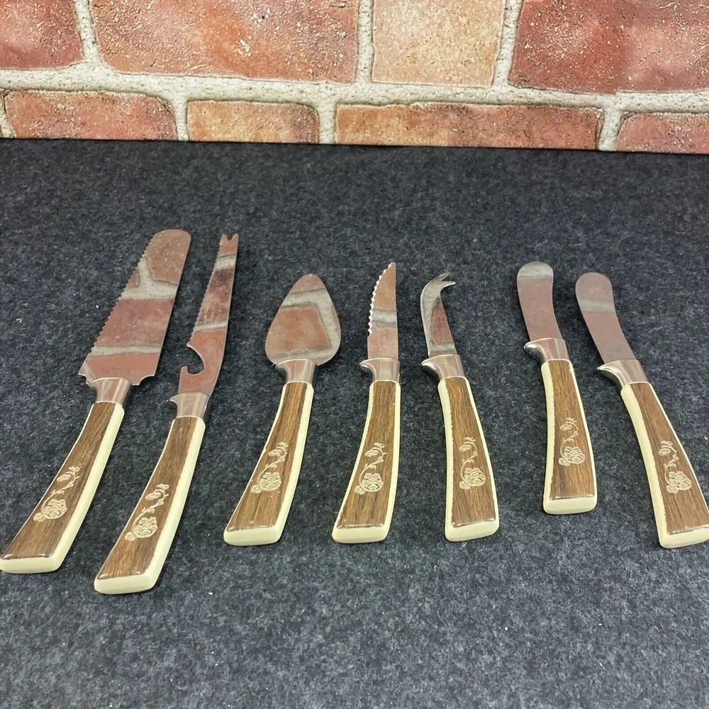 Vintage Lifetime Cutlery 7‎ Pc Set Sheffield England Stainless Steel Retro